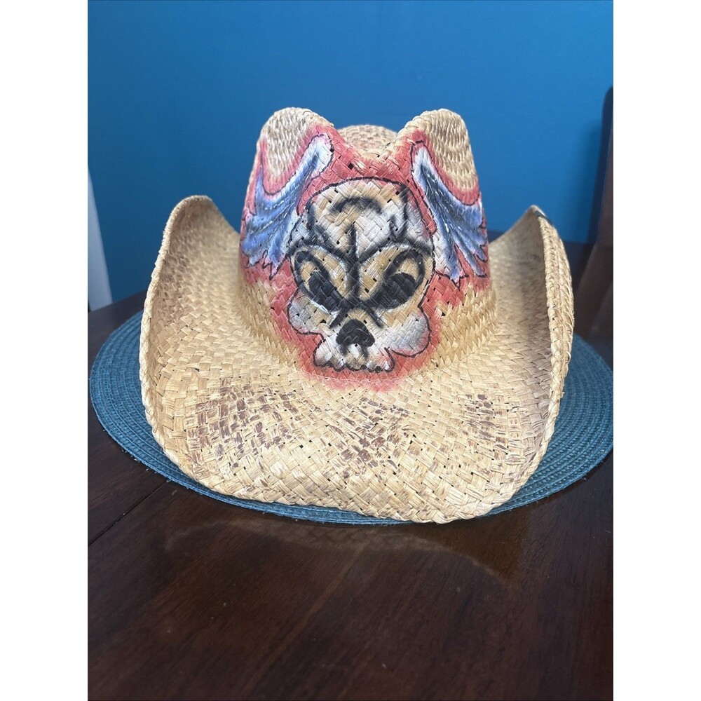 Peter Grimm Straw Unisex Cowboy Hat freedom Fighter. EUC